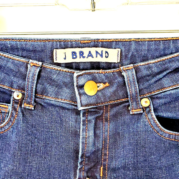 J Brand Women's Y2K Scarlett Cigarette Boss Jeans Size 27 Blue Dark Wash Denim - Picture 4 of 8